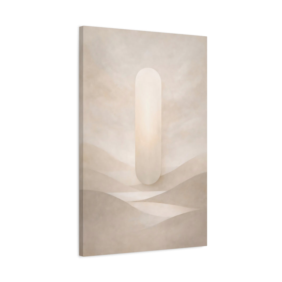 Abstract Pillar Beige - Canvas Wall Art Print