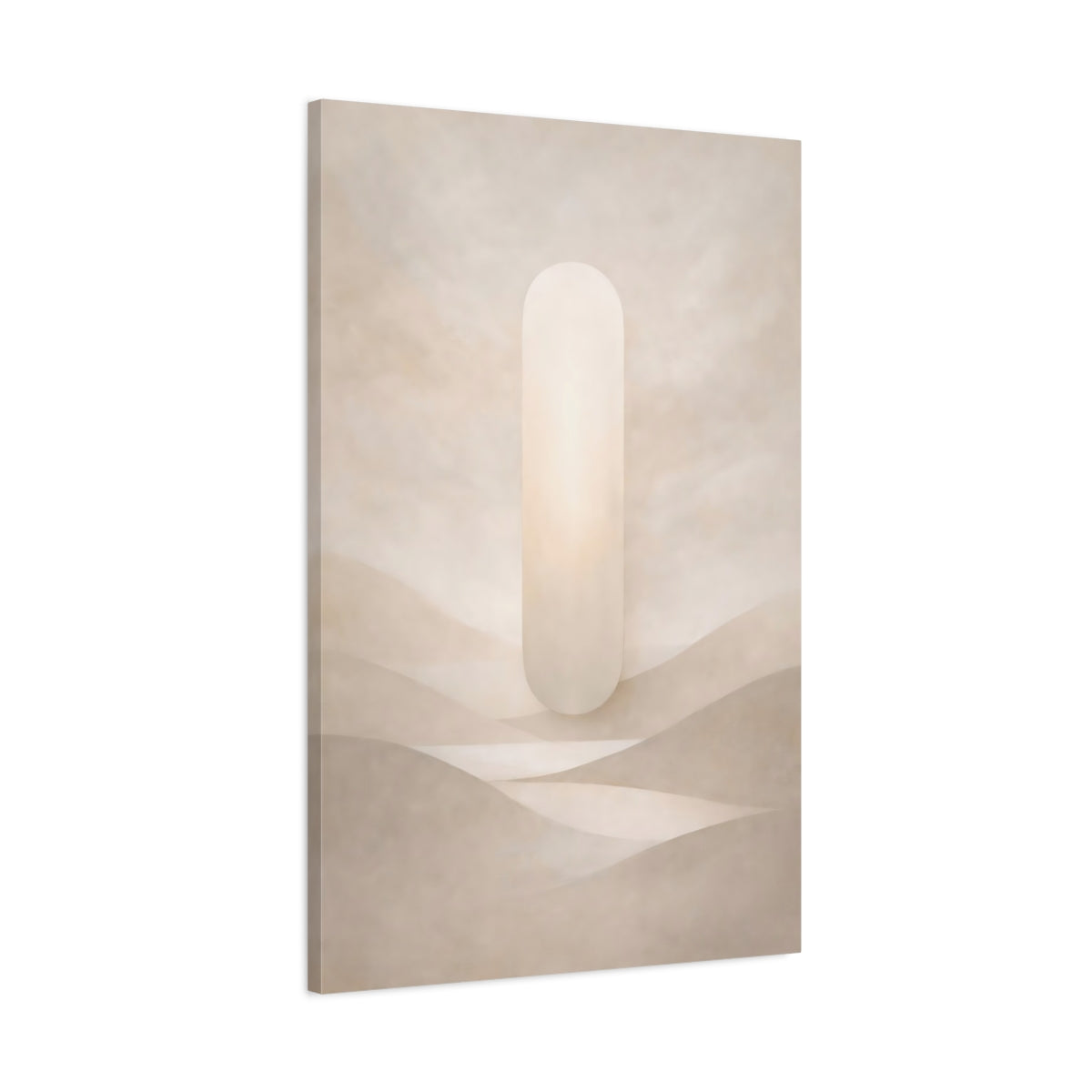 Abstract Pillar Beige - Canvas Wall Art Print