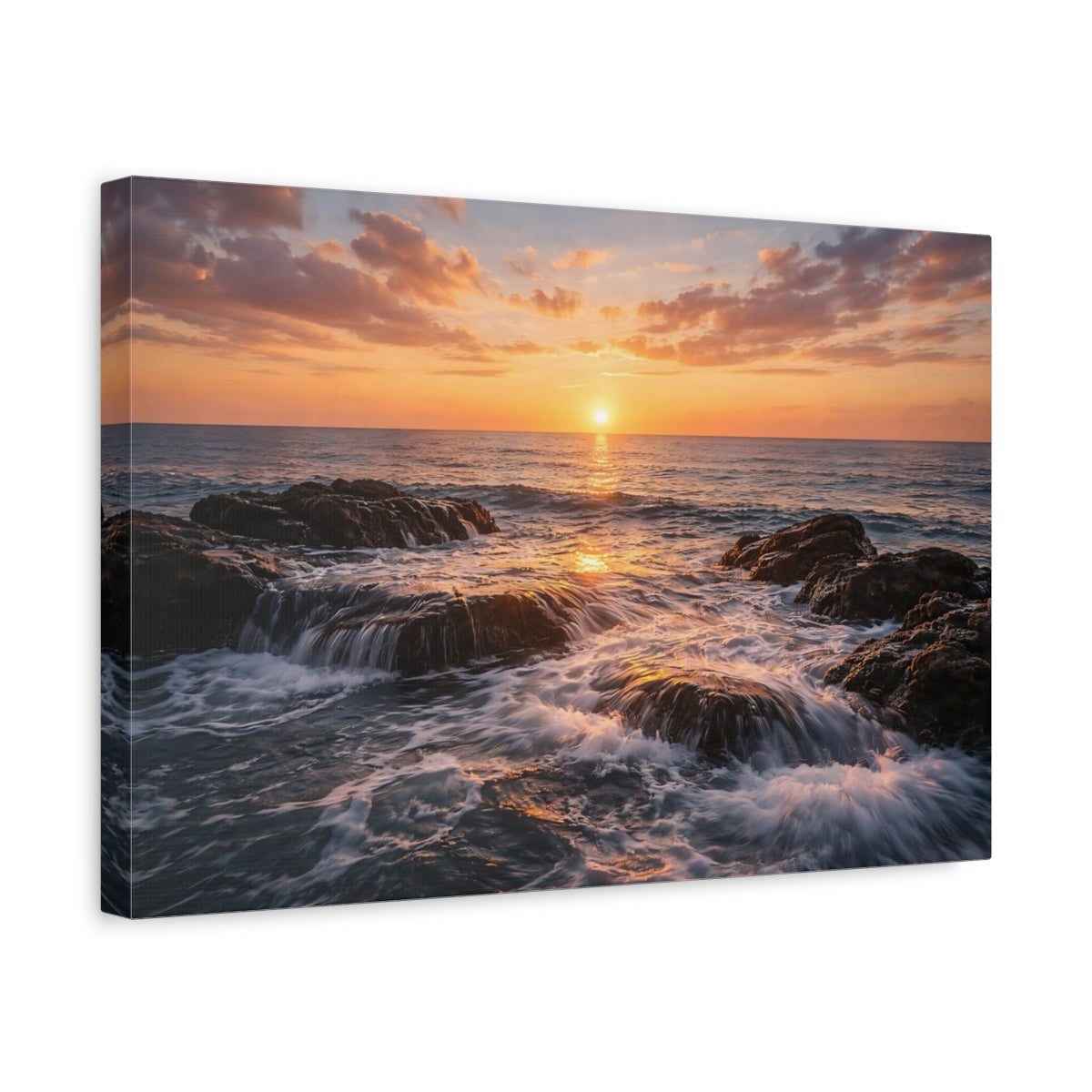 Nature Ocean Sunset - Canvas Wall Art Print
