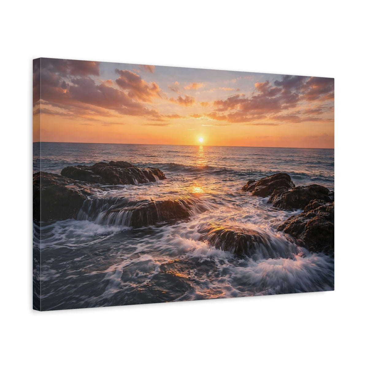 Nature Ocean Sunset - Canvas Wall Art Print