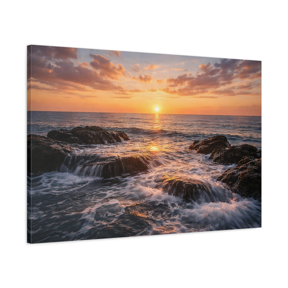 Nature Ocean Sunset - Canvas Wall Art Print