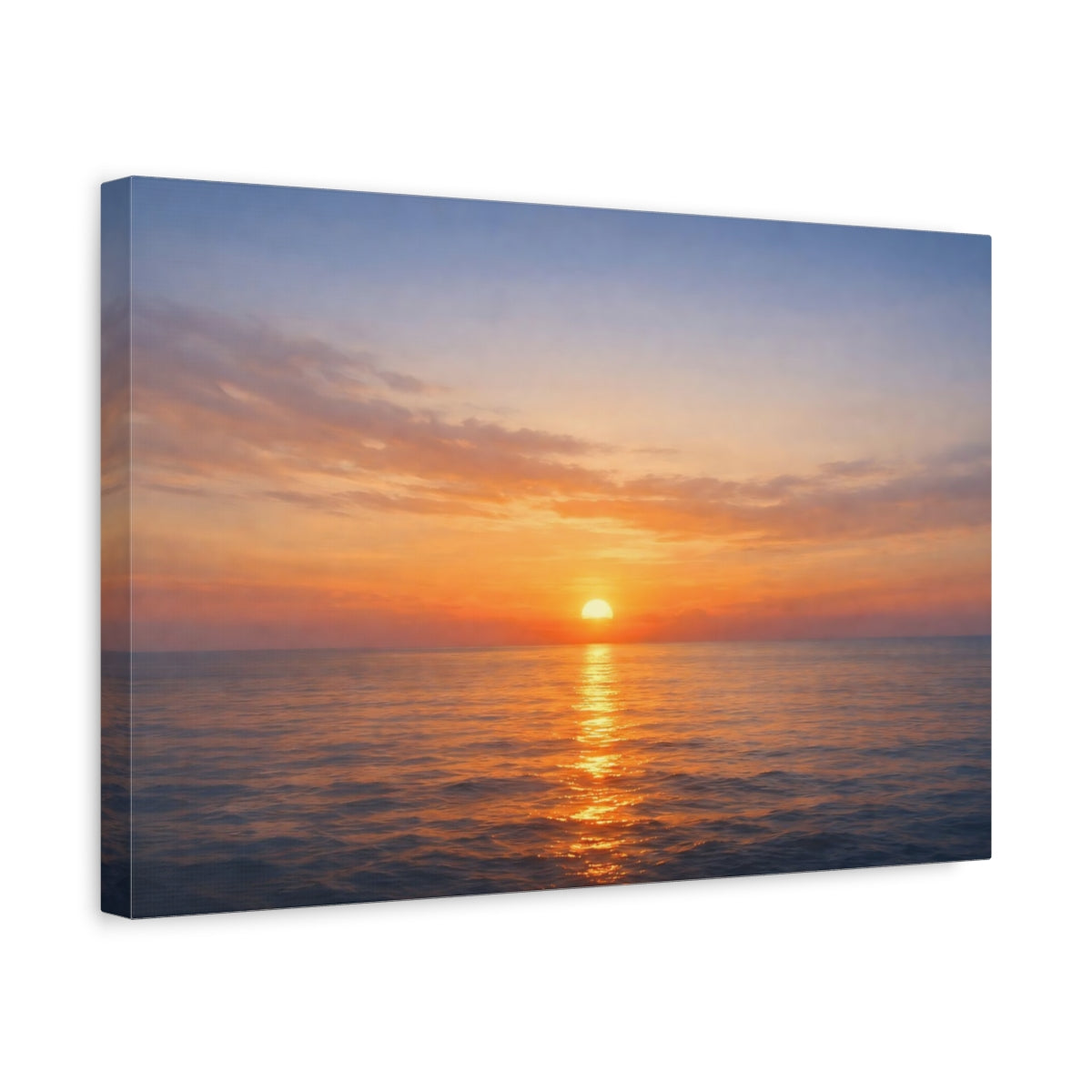 Seascape Sunset Horizon Ocean Nature - Canvas Wall Art Print