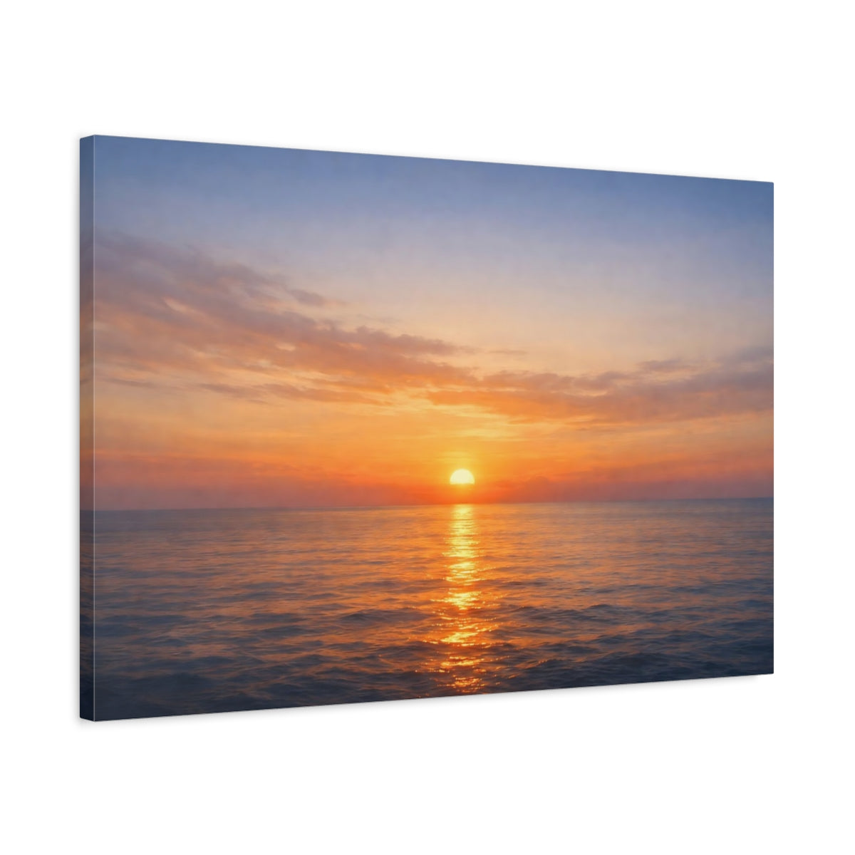 Seascape Sunset Horizon Ocean Nature - Canvas Wall Art Print