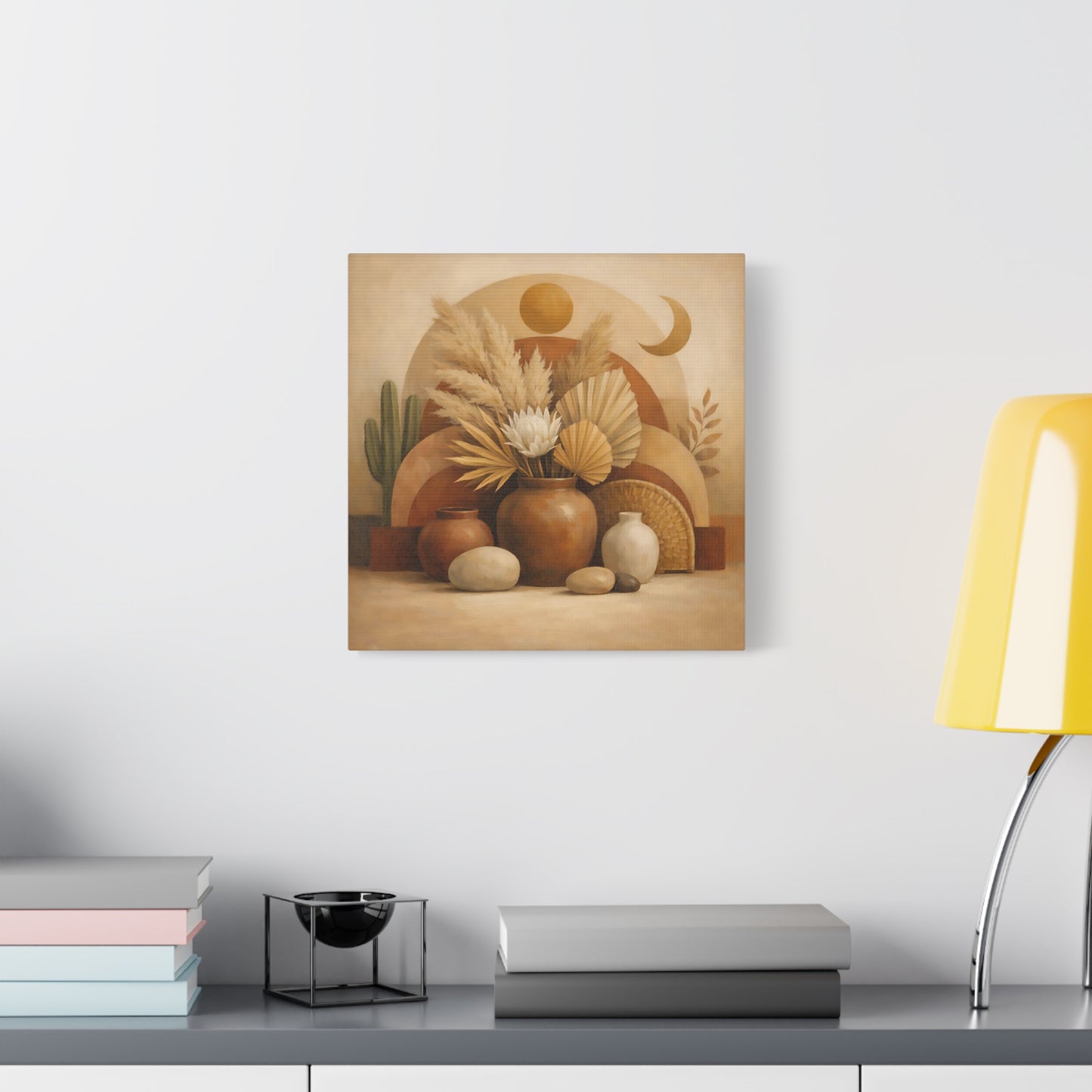 Nature Boho Still Life Brown And Beige - Canvas Wall Art Print