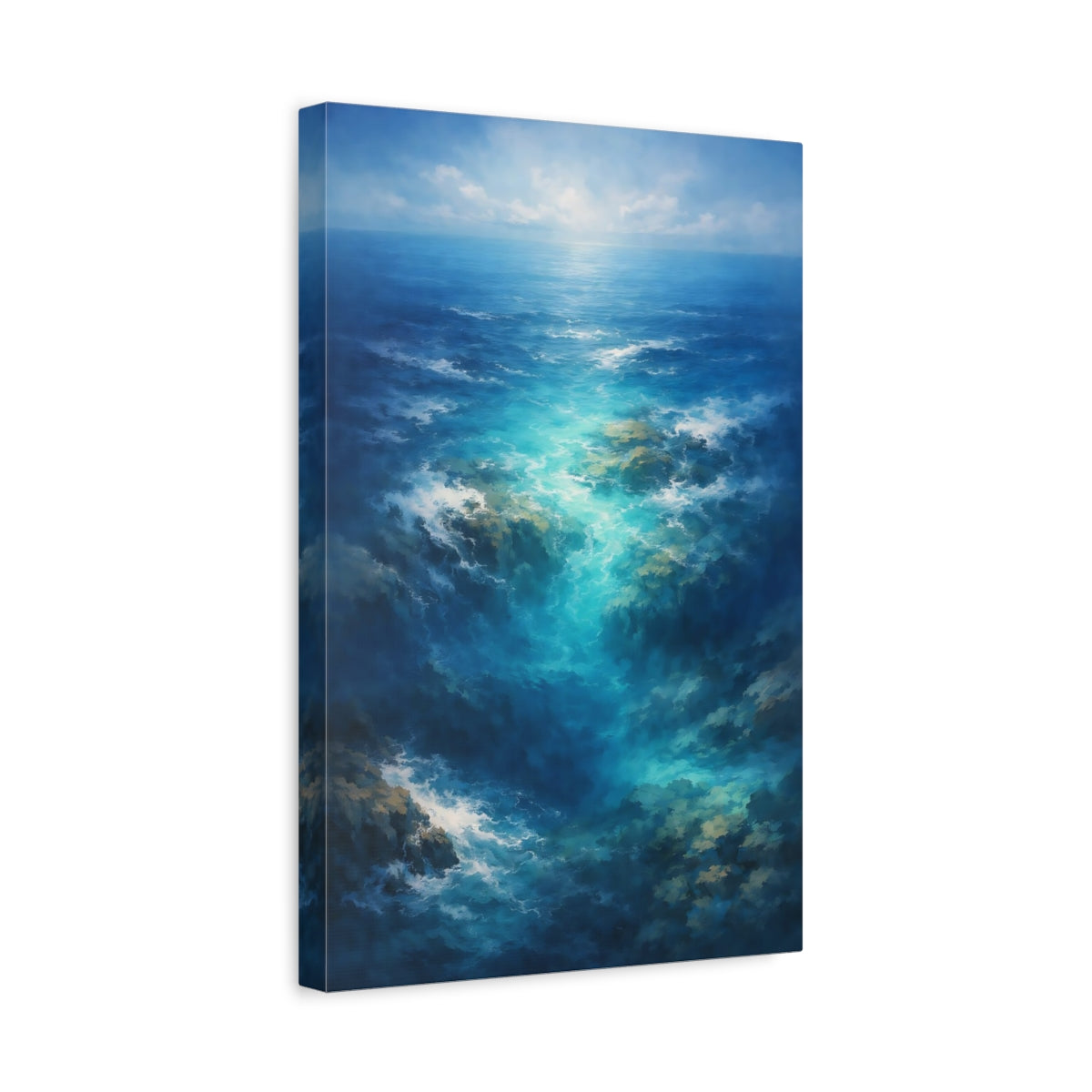 Nature Ocean Current Blue - Canvas Wall Art Print