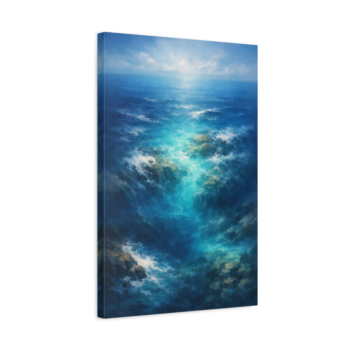 Nature Ocean Current Blue - Canvas Wall Art Print