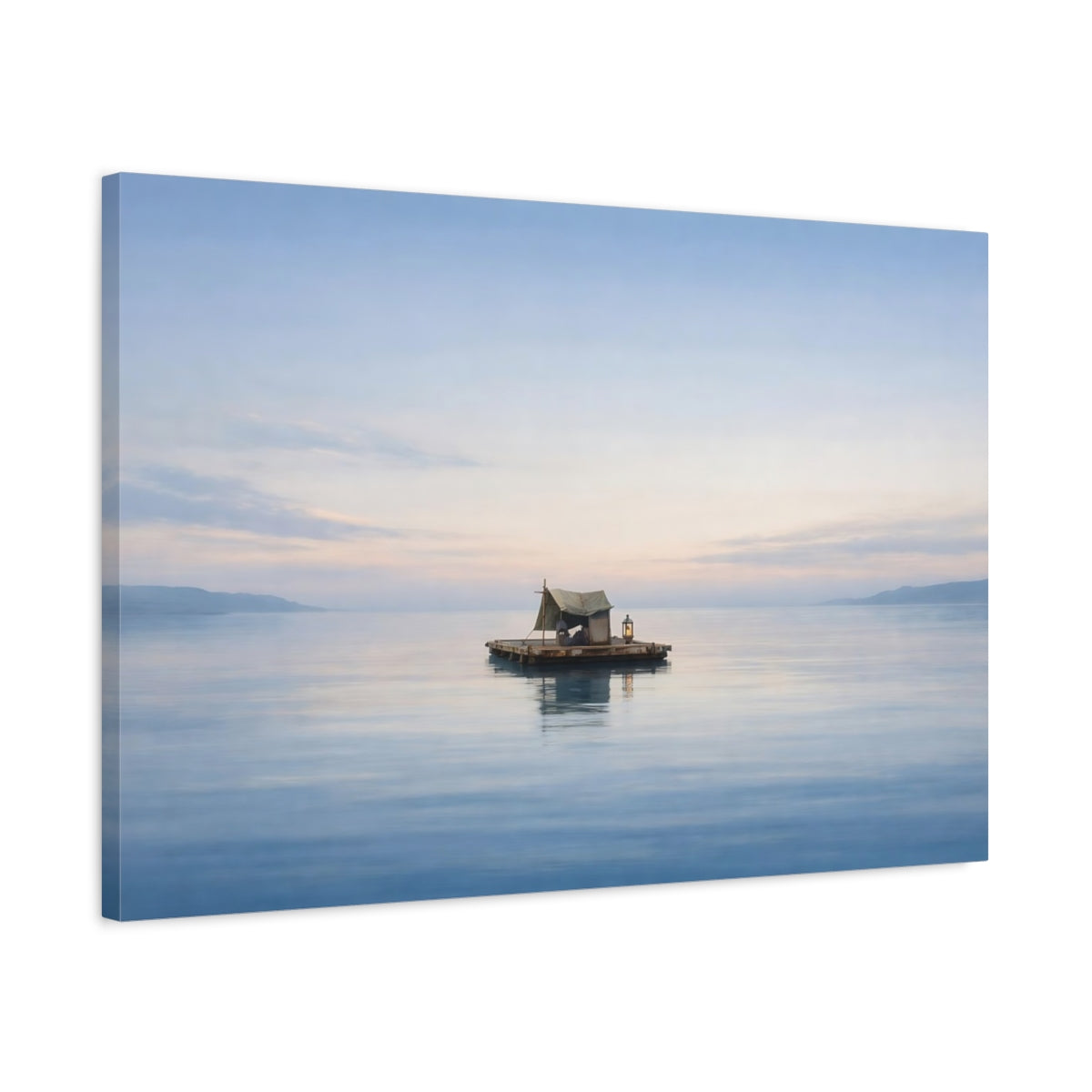 Modern Seascape Calm Raft Nature - Canvas Wall Art Print