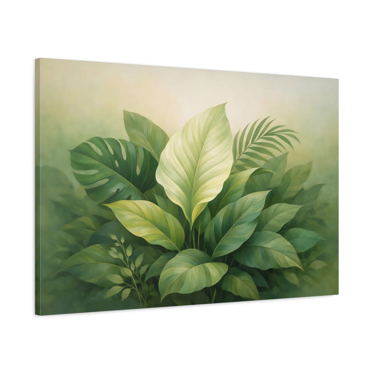 Nature Botanical Leaves Tropical - Canvas Wall Art Print