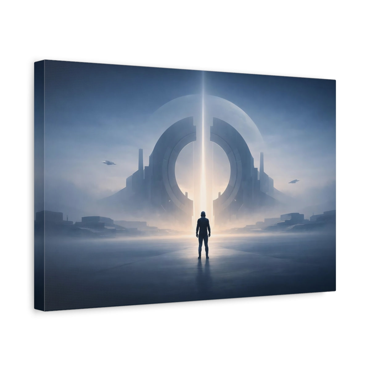 Science Fiction Minimal Form Sci-Fi Portal - Canvas Wall Art Print