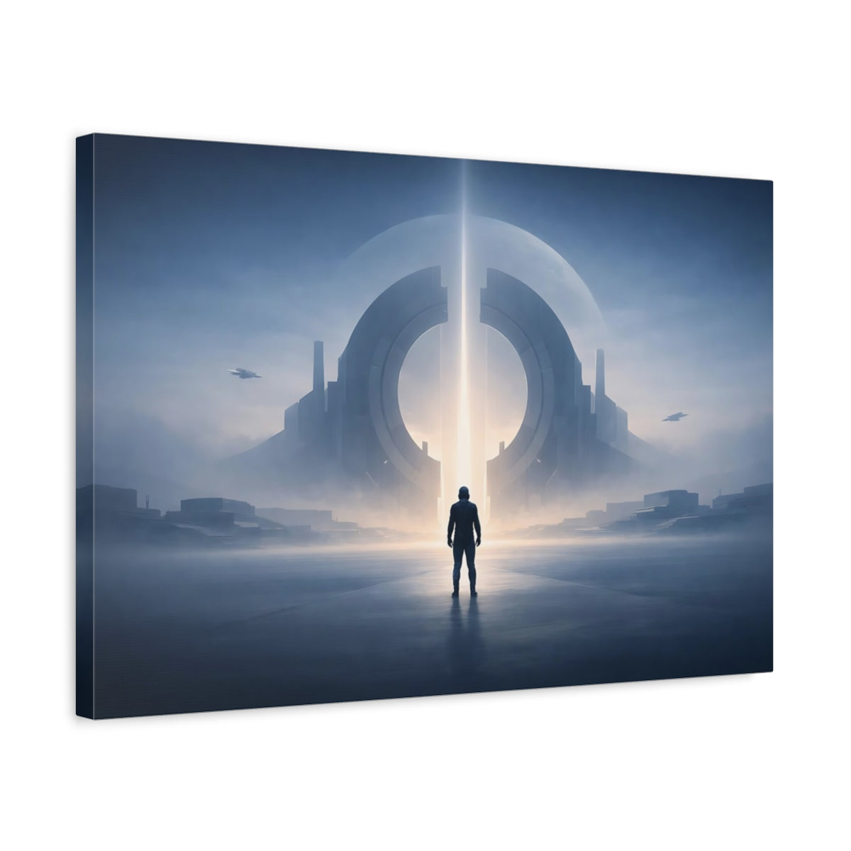 Science Fiction Minimal Form Sci-Fi Portal - Canvas Wall Art Print