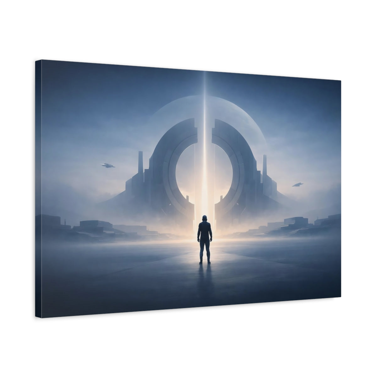 Science Fiction Minimal Form Sci-Fi Portal - Canvas Wall Art Print