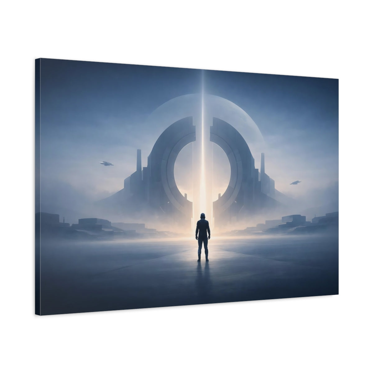 Science Fiction Minimal Form Sci-Fi Portal - Canvas Wall Art Print