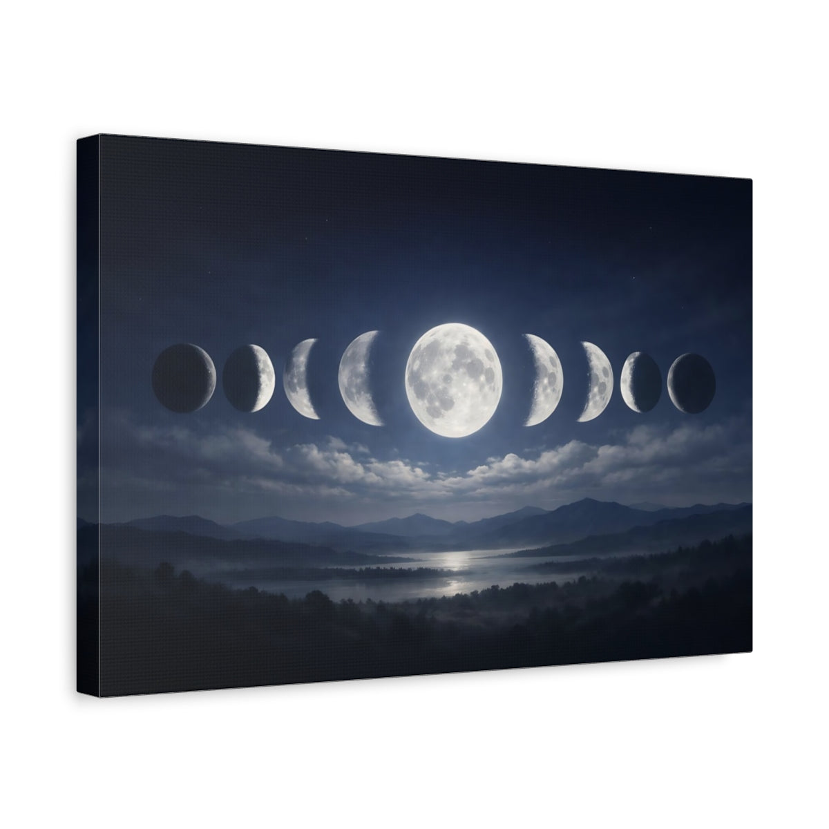 Moon Phases Nature - Canvas Wall Art Print