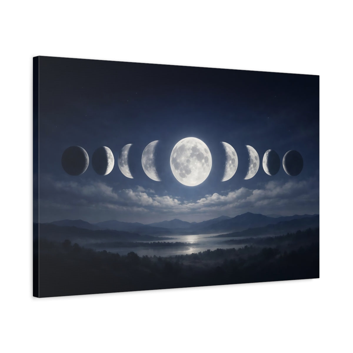 Moon Phases Nature - Canvas Wall Art Print
