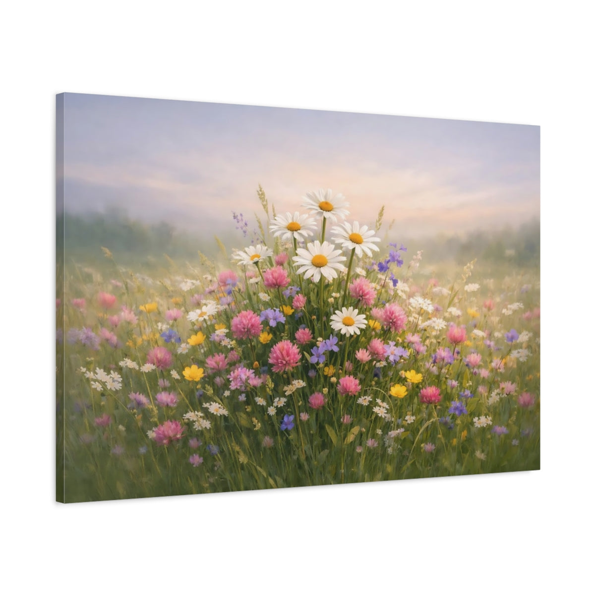 Nature Meadow Flowers Wildflowers - Canvas Wall Art Print