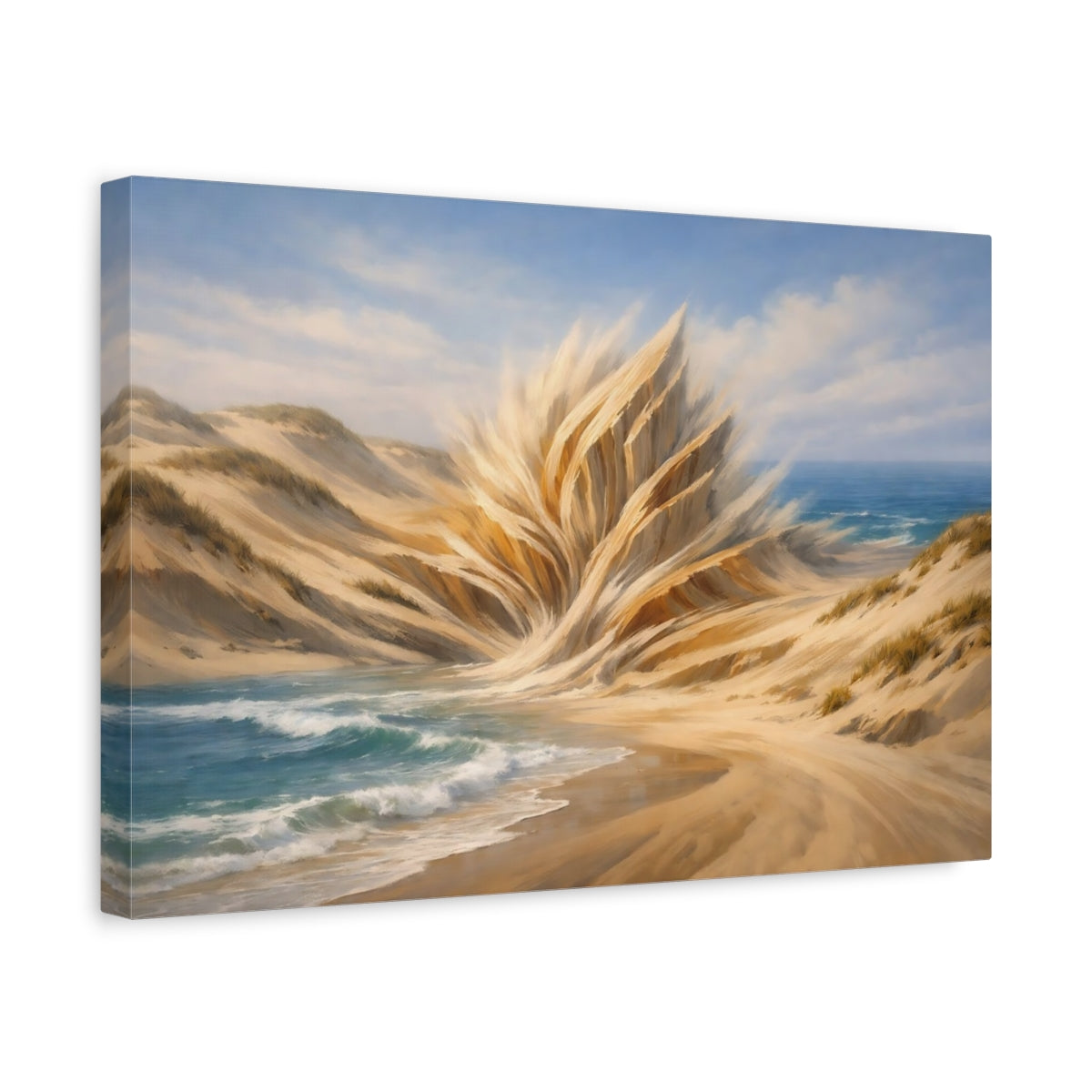 Beach Dunes Sand Formation Nature - Canvas Wall Art Print