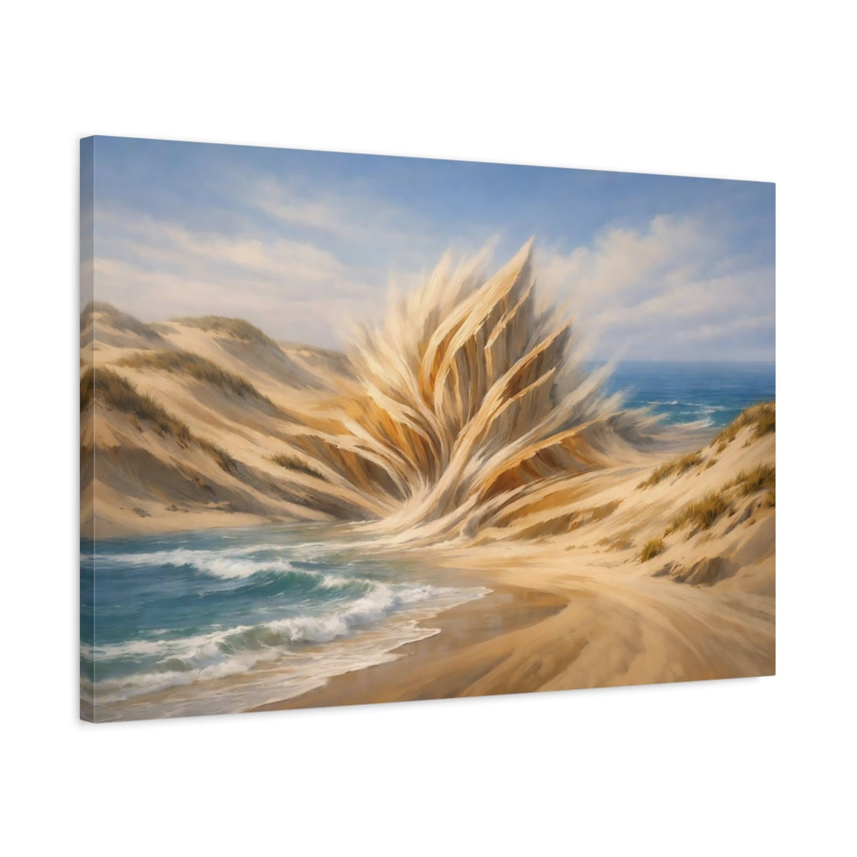 Beach Dunes Sand Formation Nature - Canvas Wall Art Print