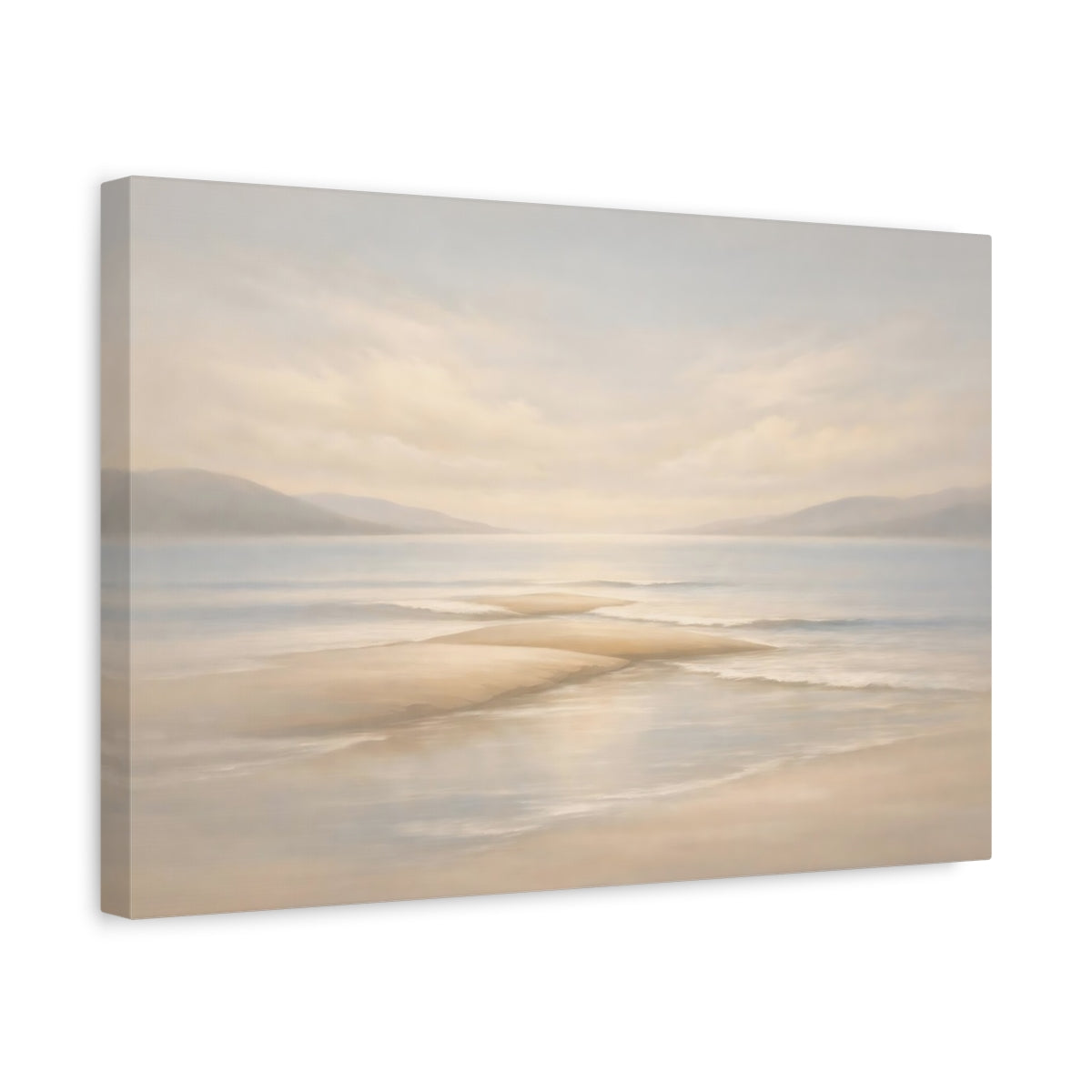 Seascape Beige Flow Nature - Canvas Wall Art Print