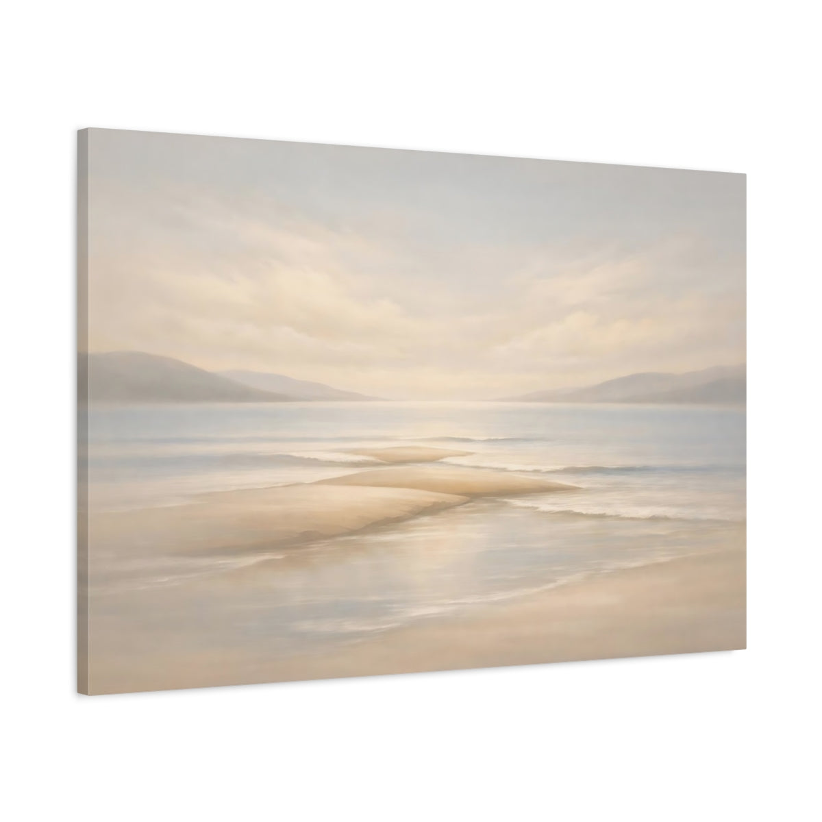 Seascape Beige Flow Nature - Canvas Wall Art Print