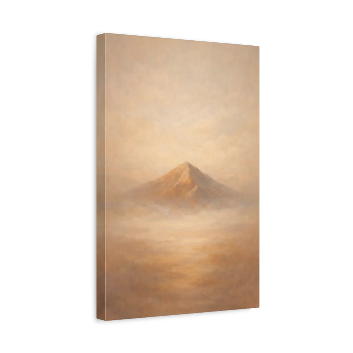 Side Mockup 4. Nature Mountain Warm Tones shown as stretched canvas wall art