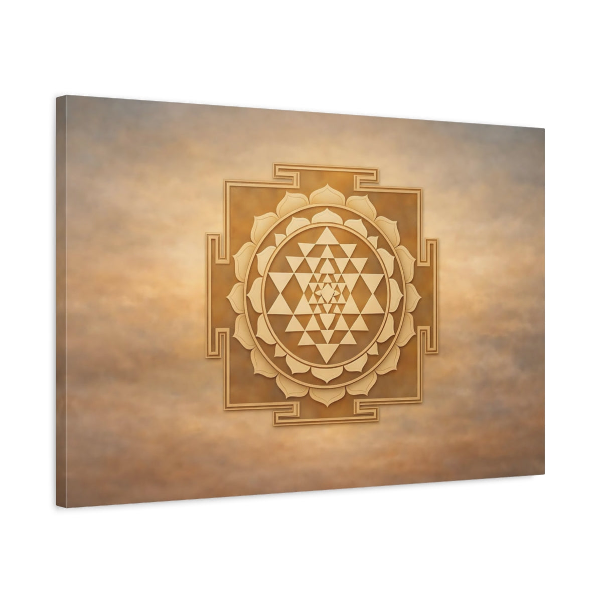 Sri Yantra Geometry Religious - Canvas Wall Art Print
