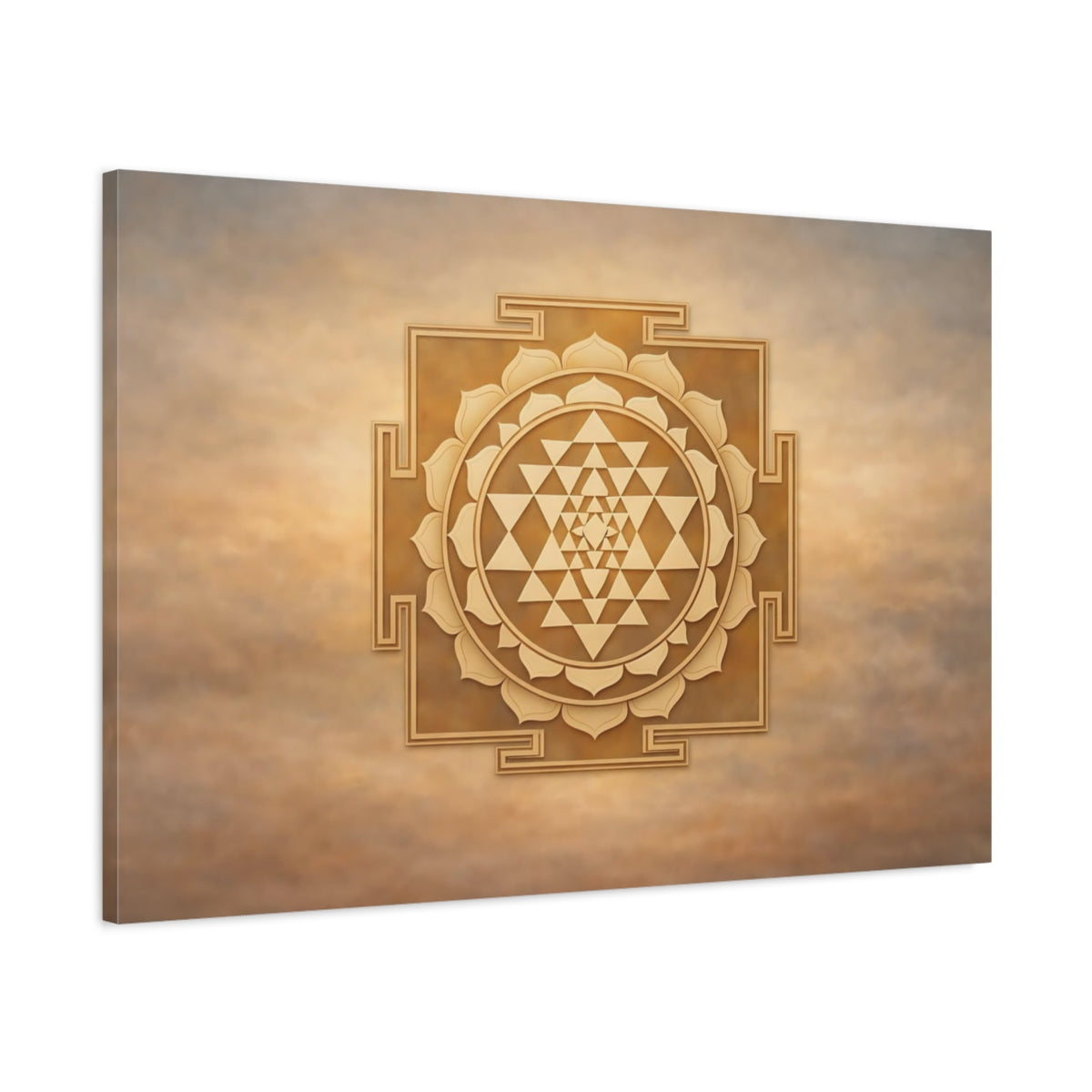 Sri Yantra Geometry Religious - Canvas Wall Art Print