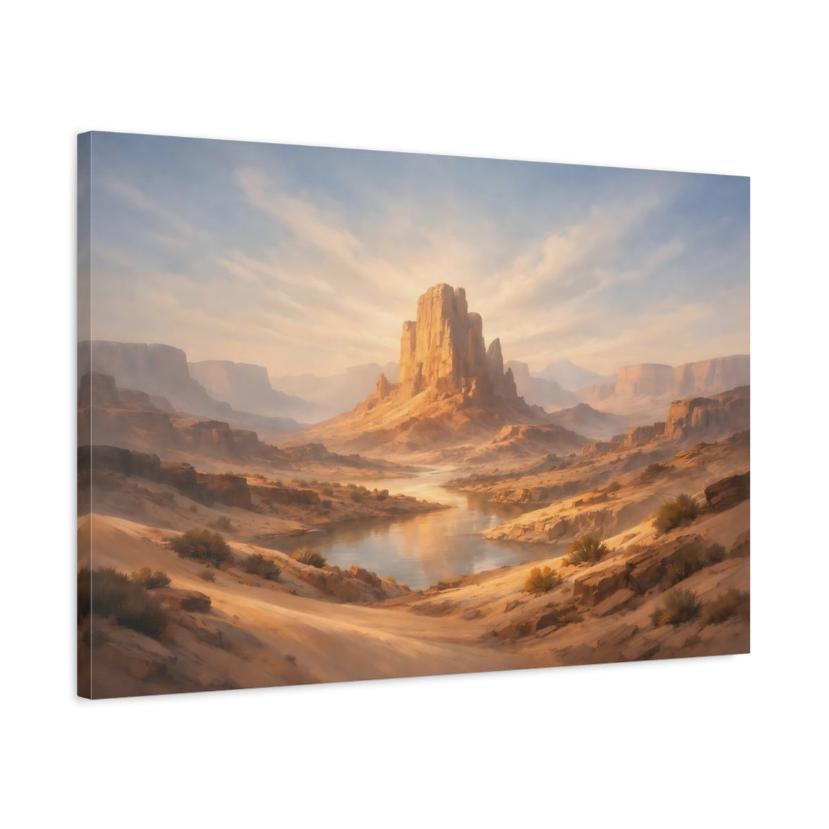 Soft Dreamscape Desert Canyon Mountain Nature - Canvas Wall Art Print