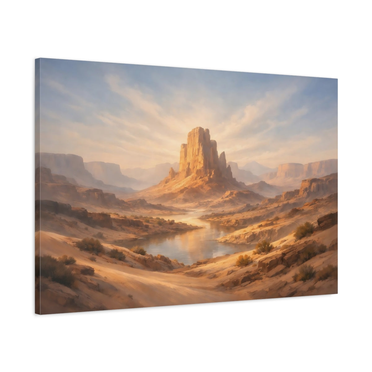 Soft Dreamscape Desert Canyon Mountain Nature - Canvas Wall Art Print