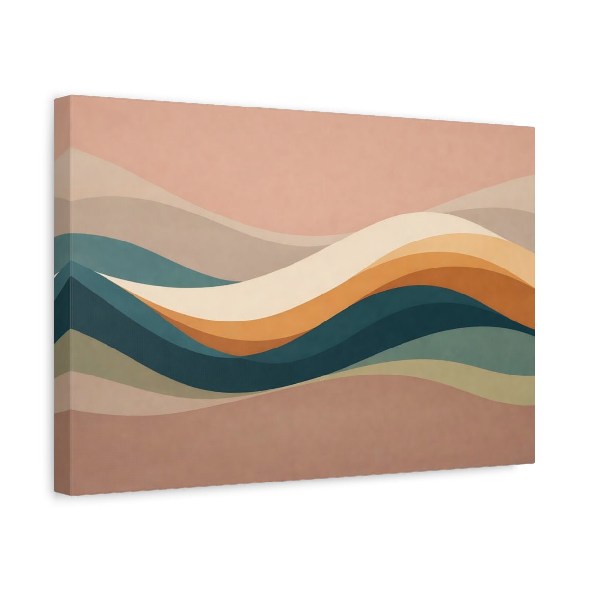 Vintage Wave Abstract Wavy Pattern - Canvas Wall Art Print