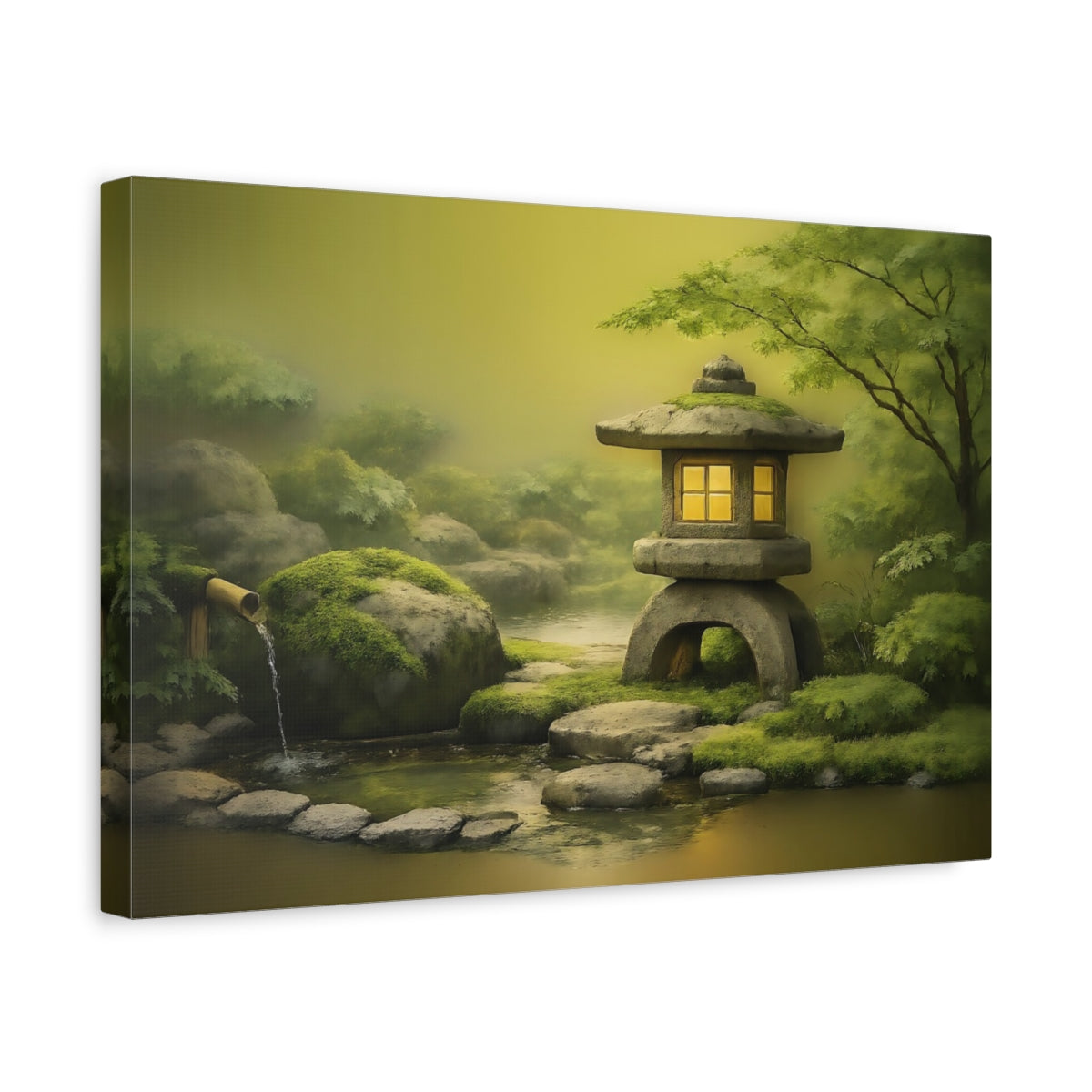 Wabi Sabi Garden Greenery Japanese Nature - Canvas Wall Art Print