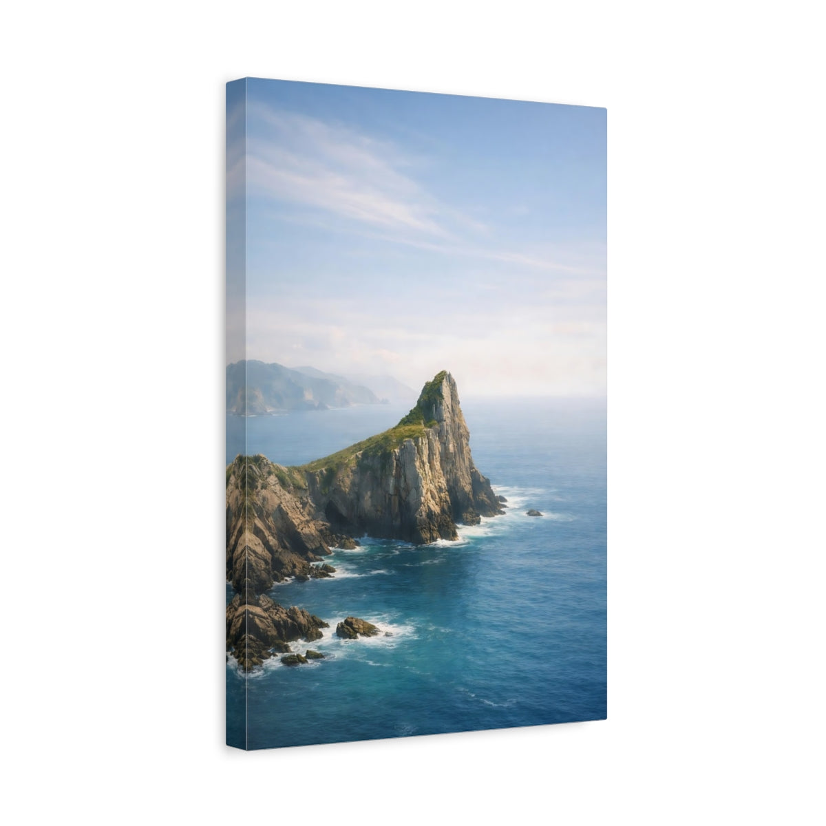 Nature Sea Cliff Blue Ocean - Canvas Wall Art Print