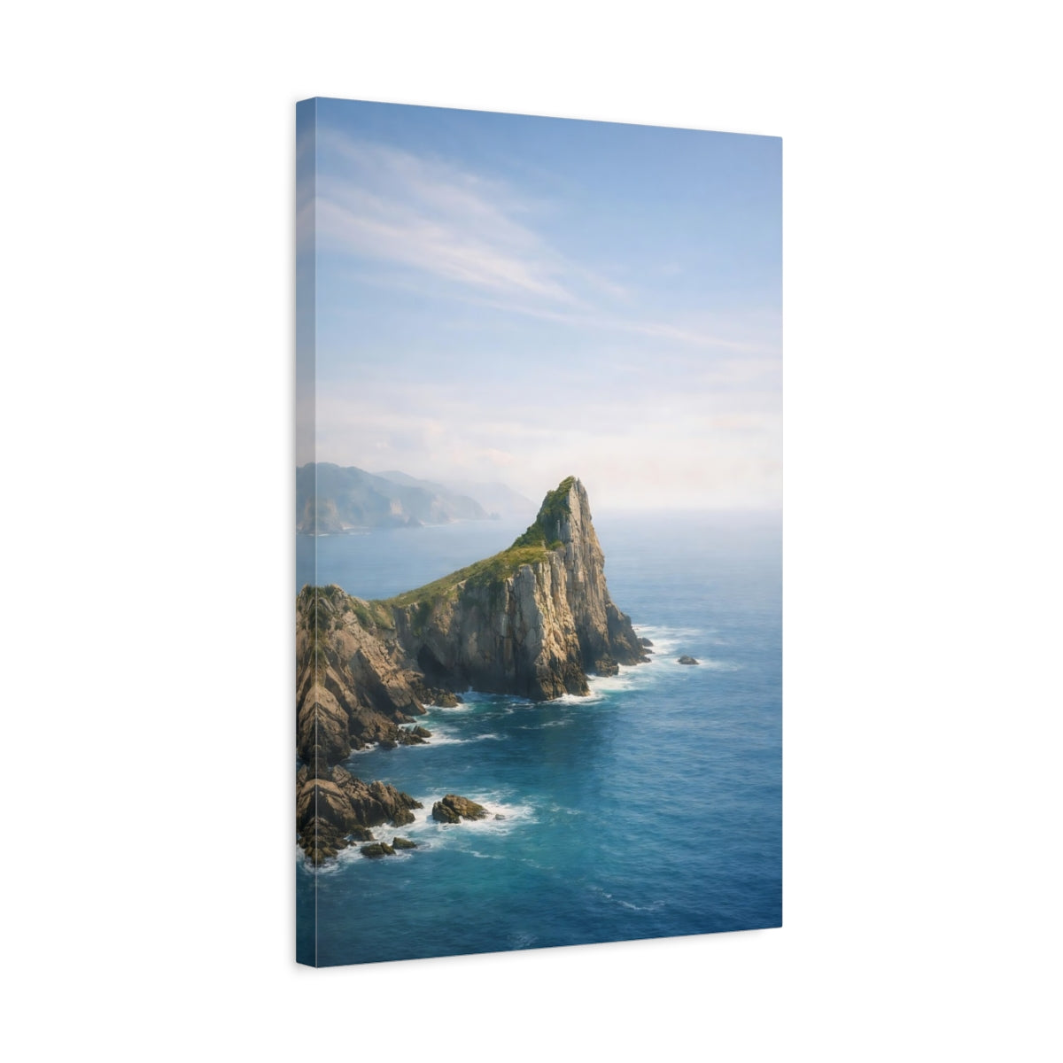 Nature Sea Cliff Blue Ocean - Canvas Wall Art Print