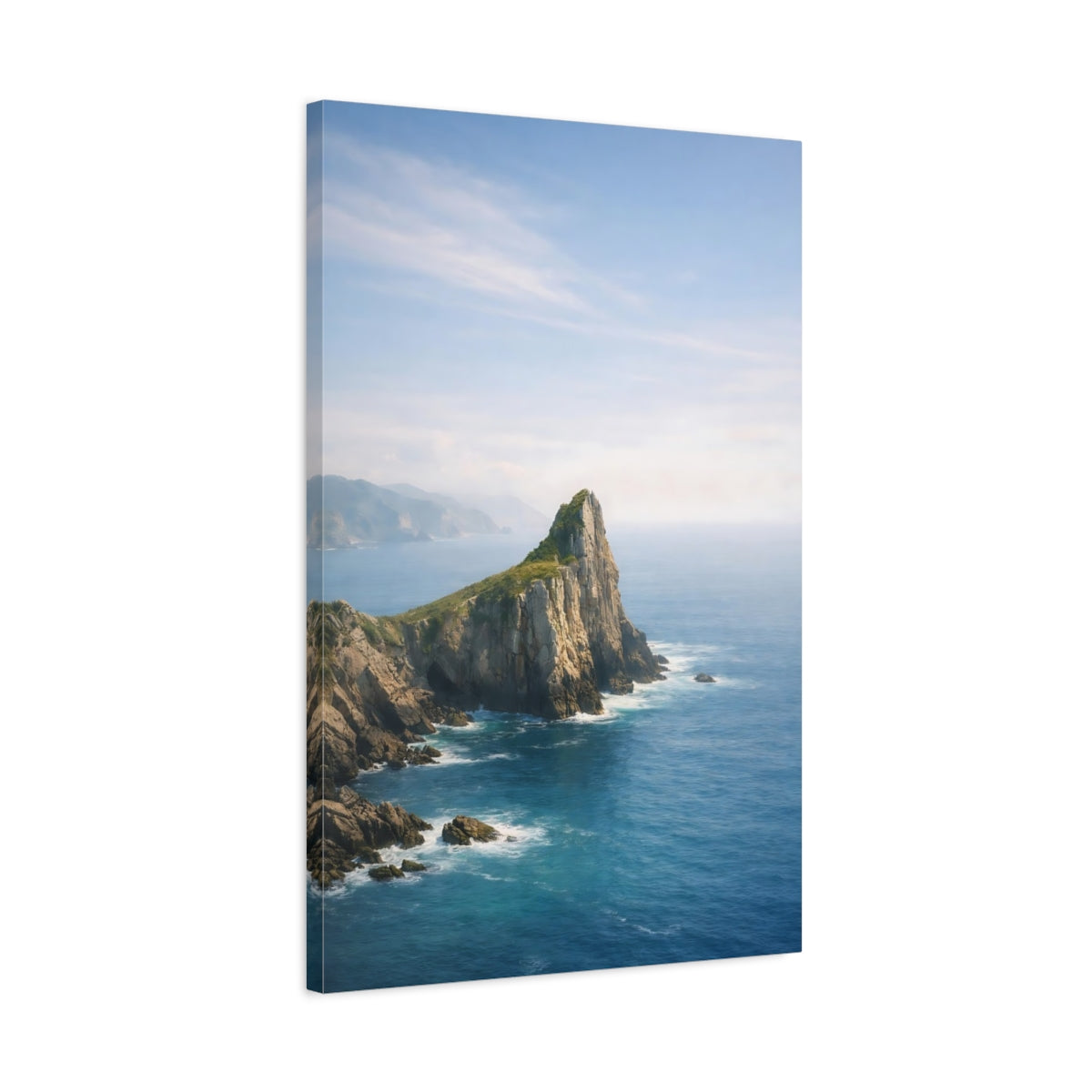 Nature Sea Cliff Blue Ocean - Canvas Wall Art Print