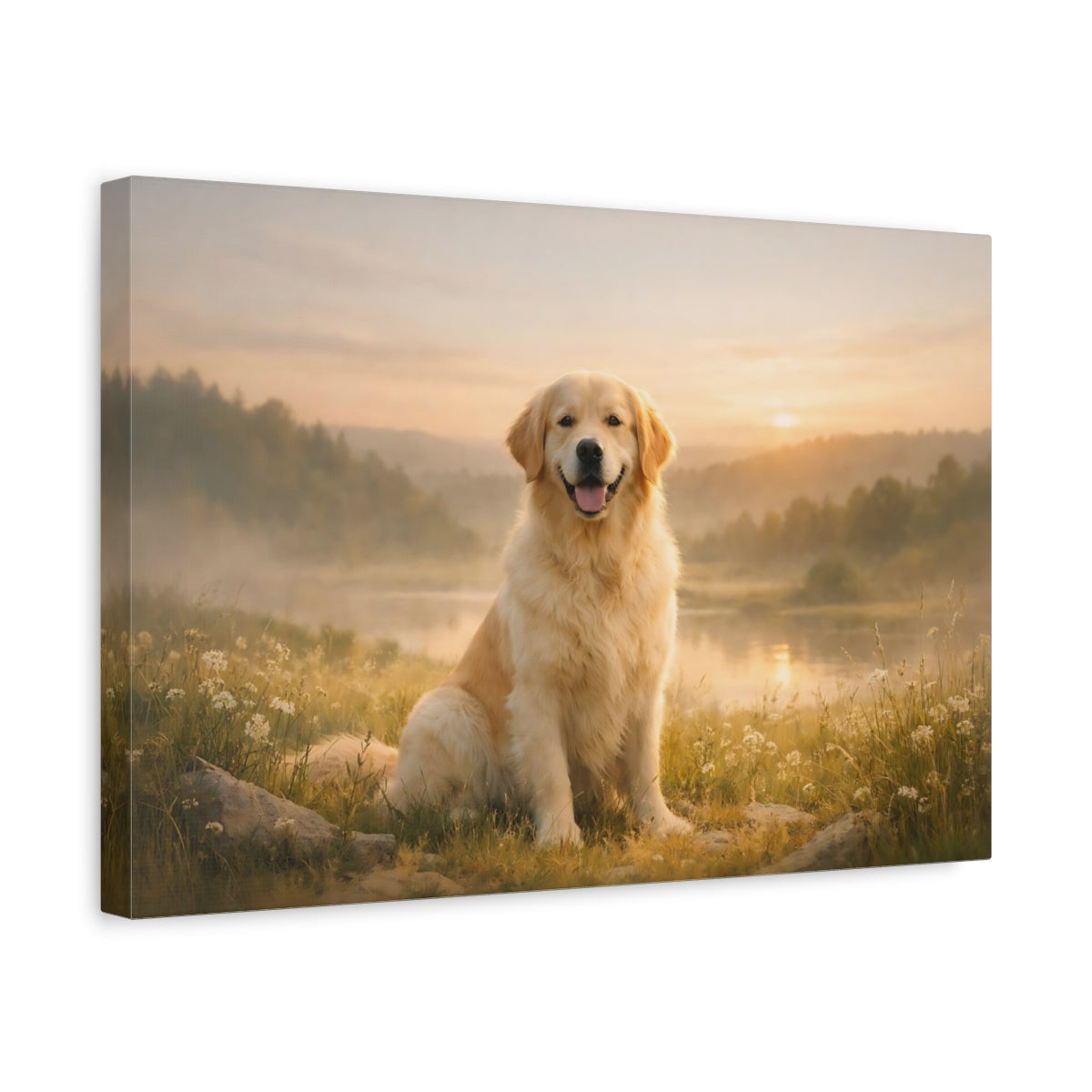 Ethereal Golden Retriever Animals - Canvas Wall Art Print