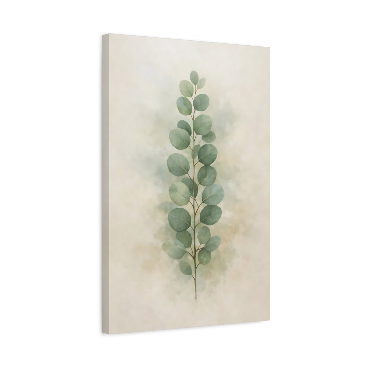 Nature Eucalyptus Leaves Green Botanical - Canvas Wall Art Print