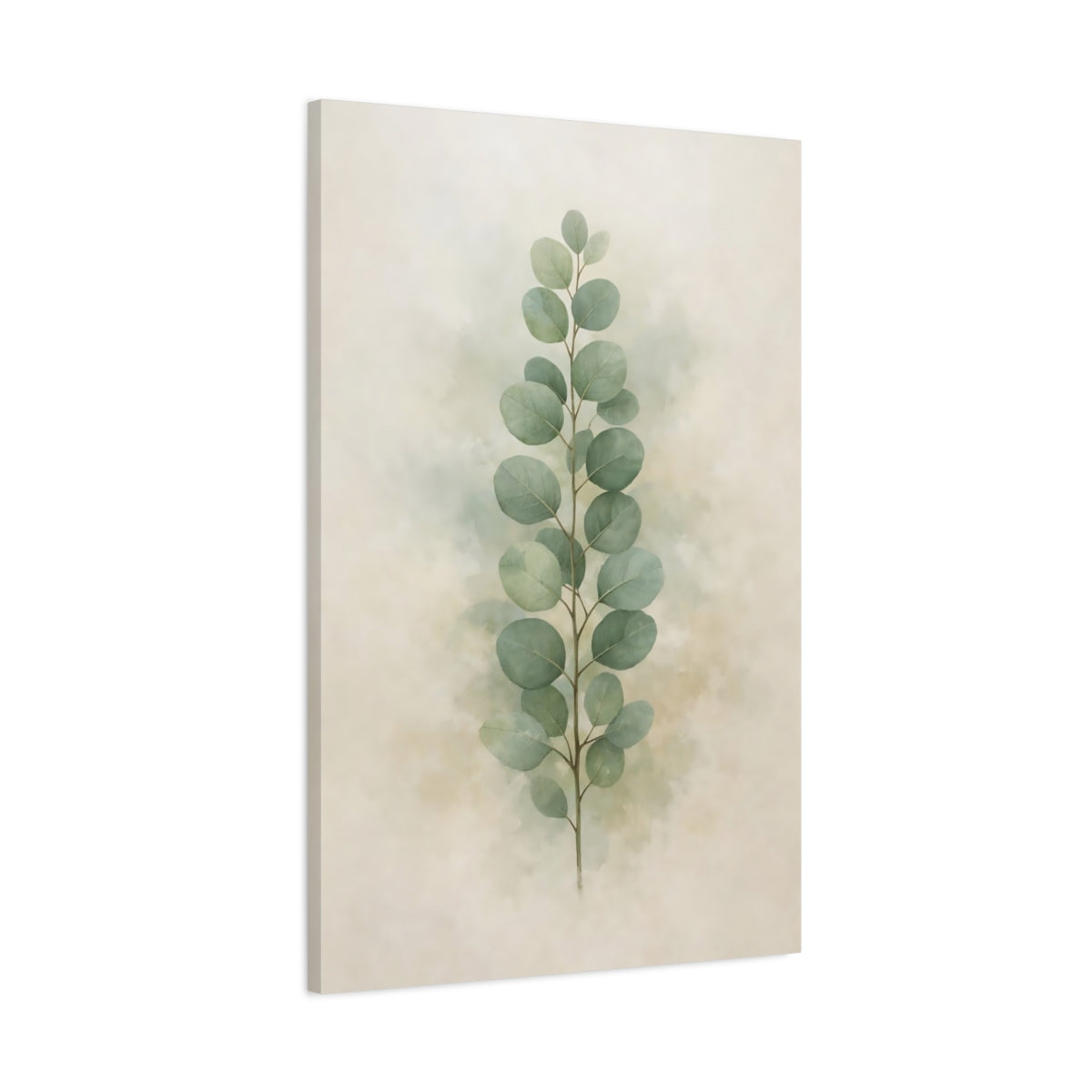 Nature Eucalyptus Leaves Green Botanical - Canvas Wall Art Print