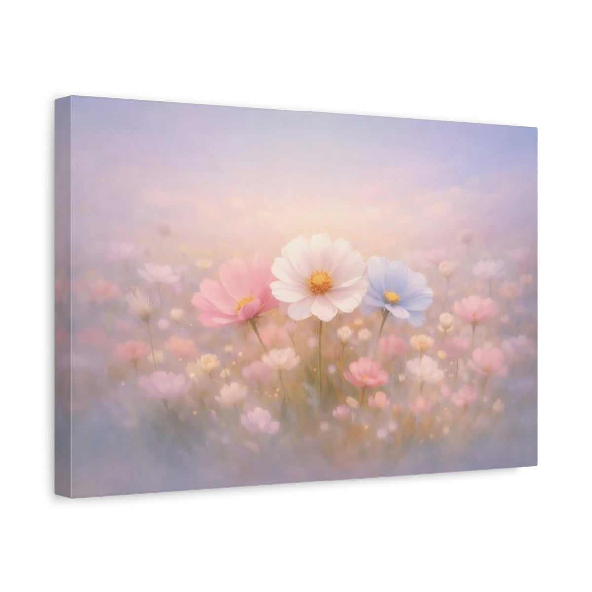 Abstract Flowers Dreamy Cosmos Floral - Canvas Wall Art Print