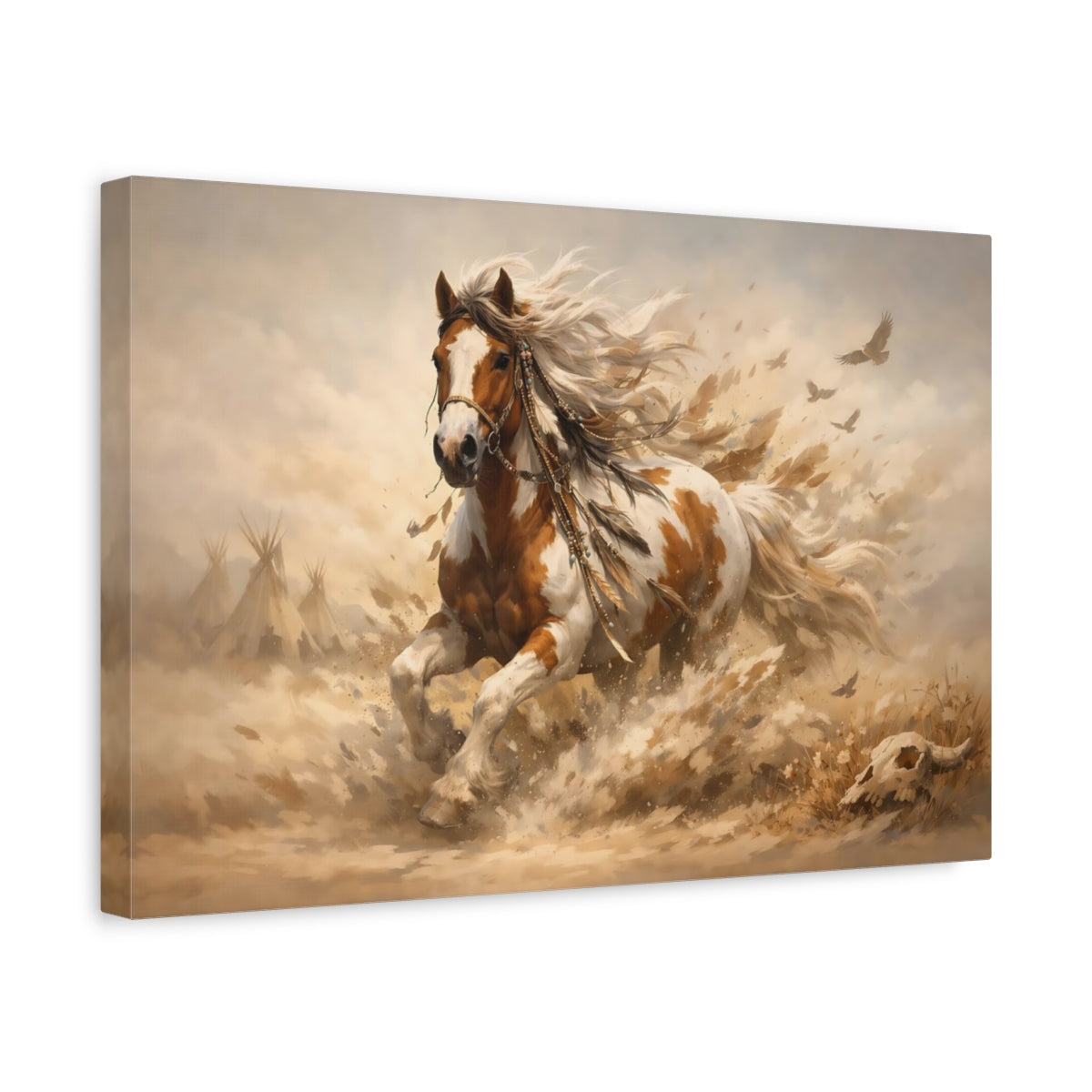 Boho Horse Art Animals - Canvas Wall Art Print