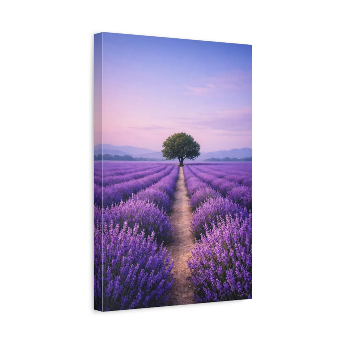 Nature Lavender Field Purple - Canvas Wall Art Print