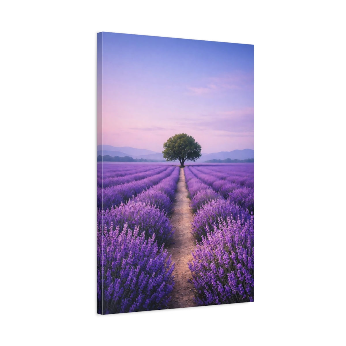Nature Lavender Field Purple - Canvas Wall Art Print