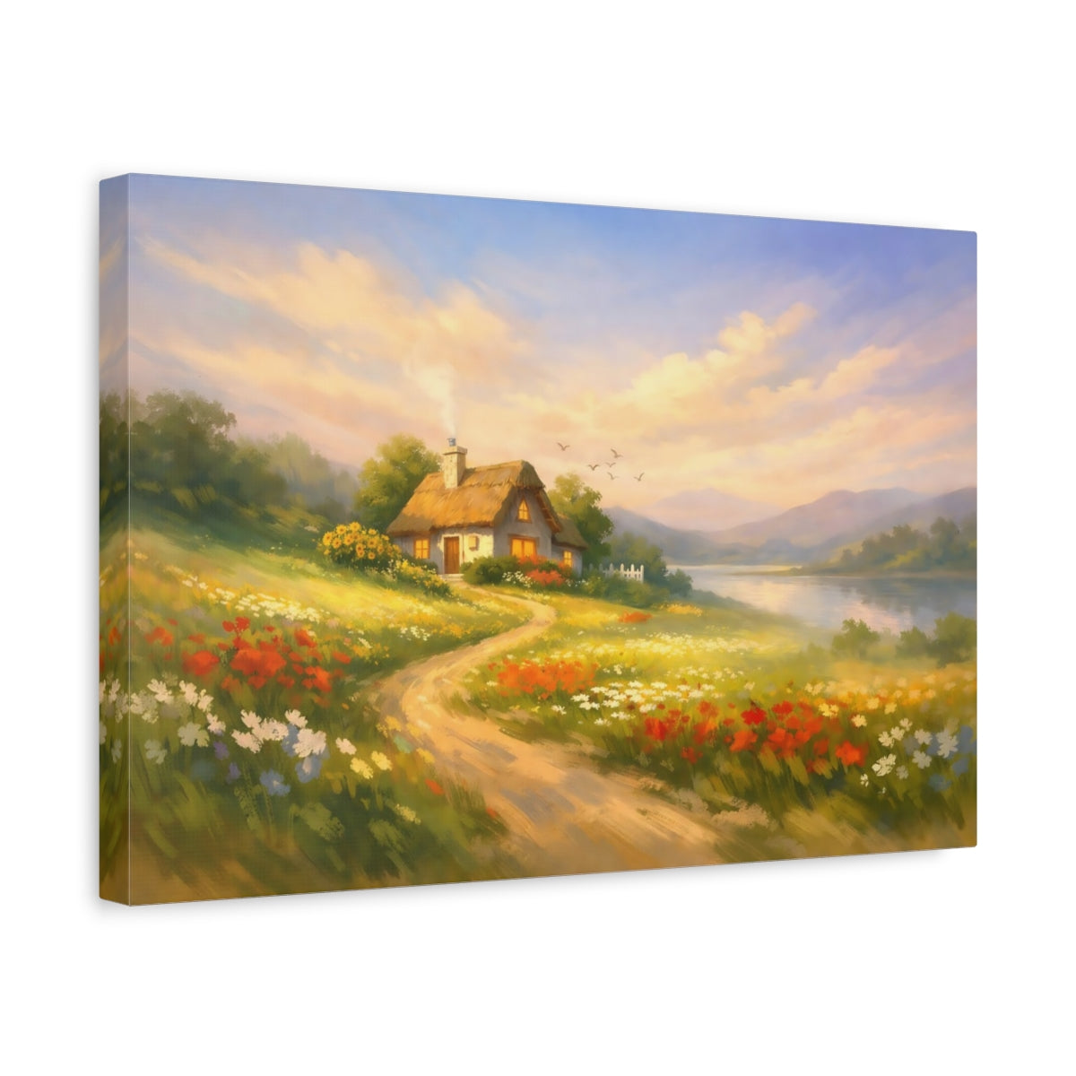 Nature Sweet Home Rural Cottage - Canvas Wall Art Print