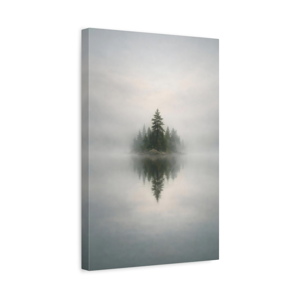 Nature Forest Island Misty - Canvas Wall Art Print