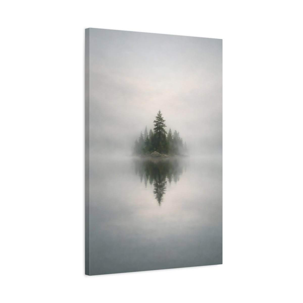 Nature Forest Island Misty - Canvas Wall Art Print