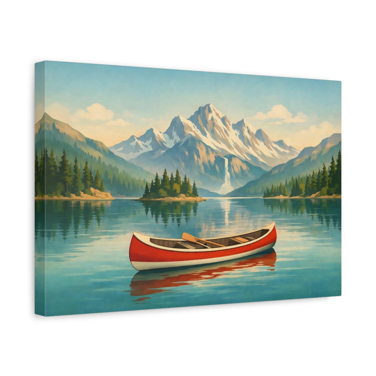 Travel Mountain Lake Nature - Canvas Wall Art Print