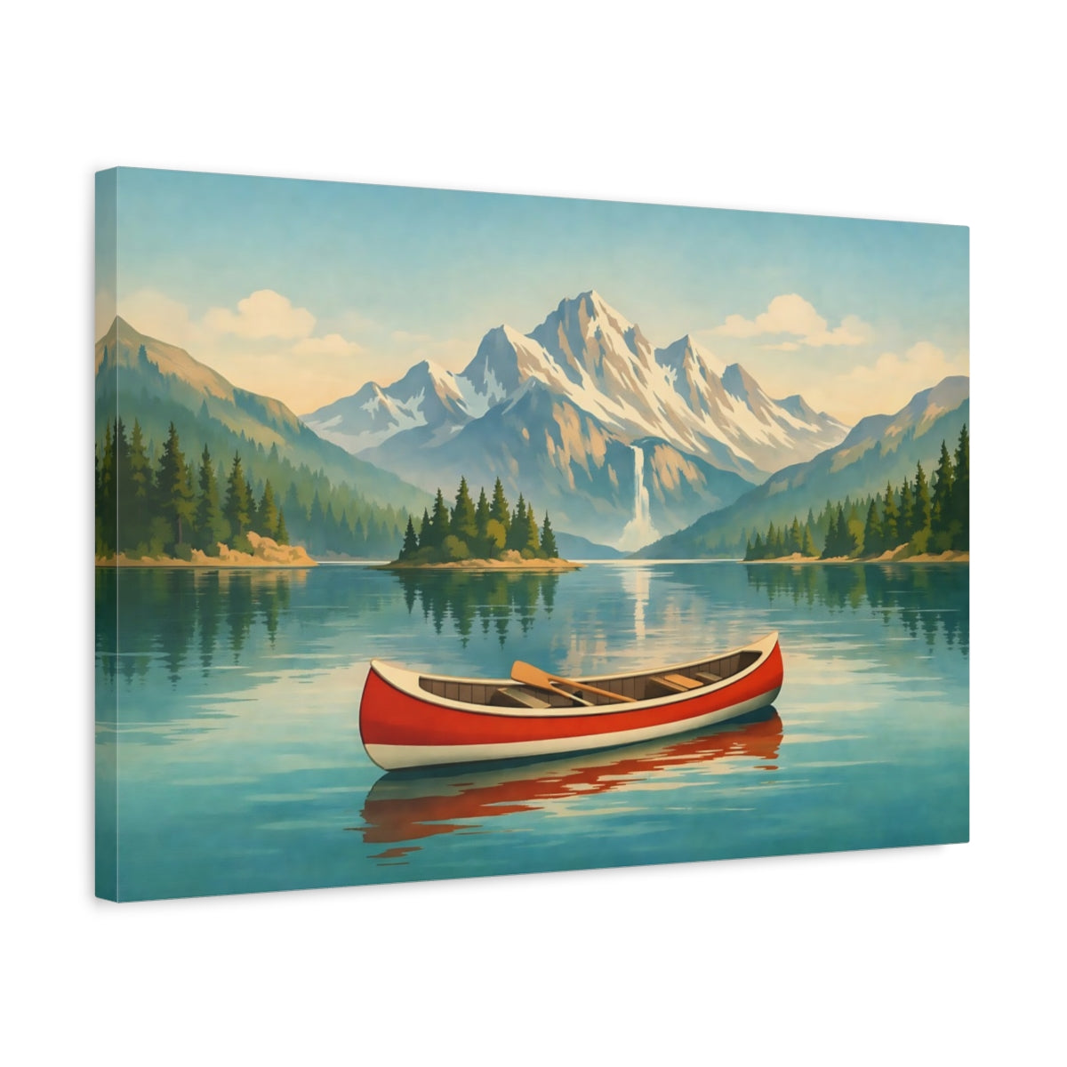Travel Mountain Lake Nature - Canvas Wall Art Print