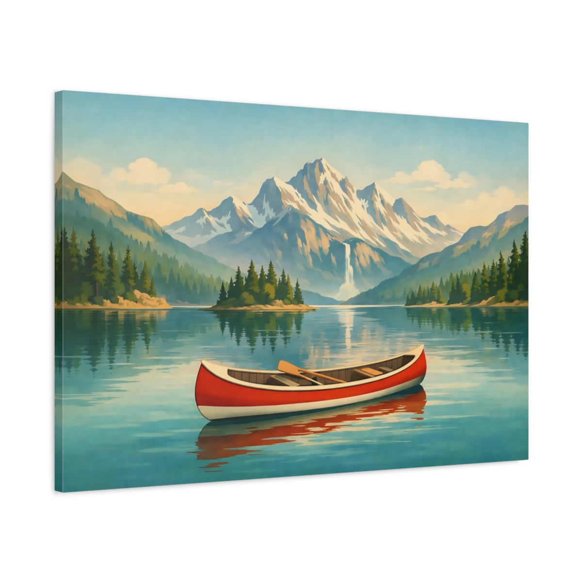 Travel Mountain Lake Nature - Canvas Wall Art Print
