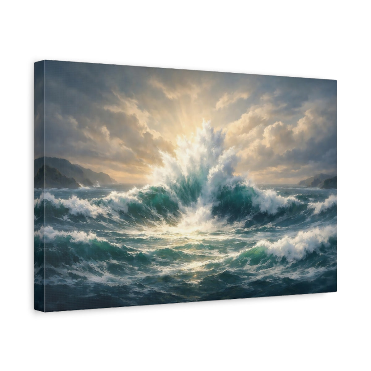 Seascape Ocean Wave Nature - Canvas Wall Art Print