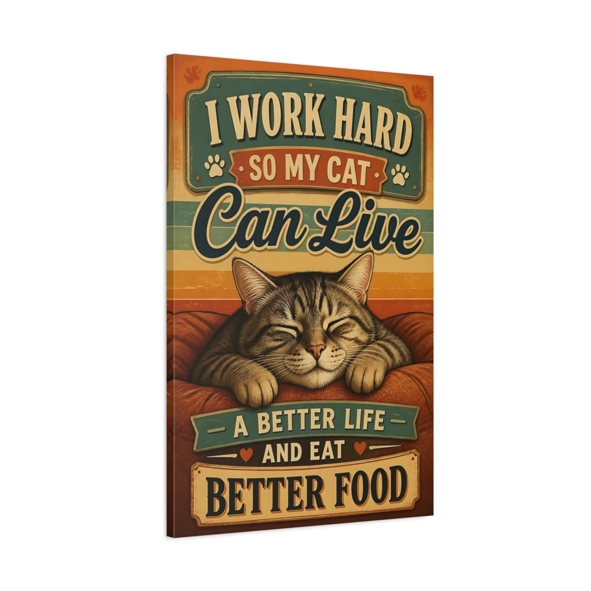 Main Mockup. Cat Quotes: Better Life canvas print