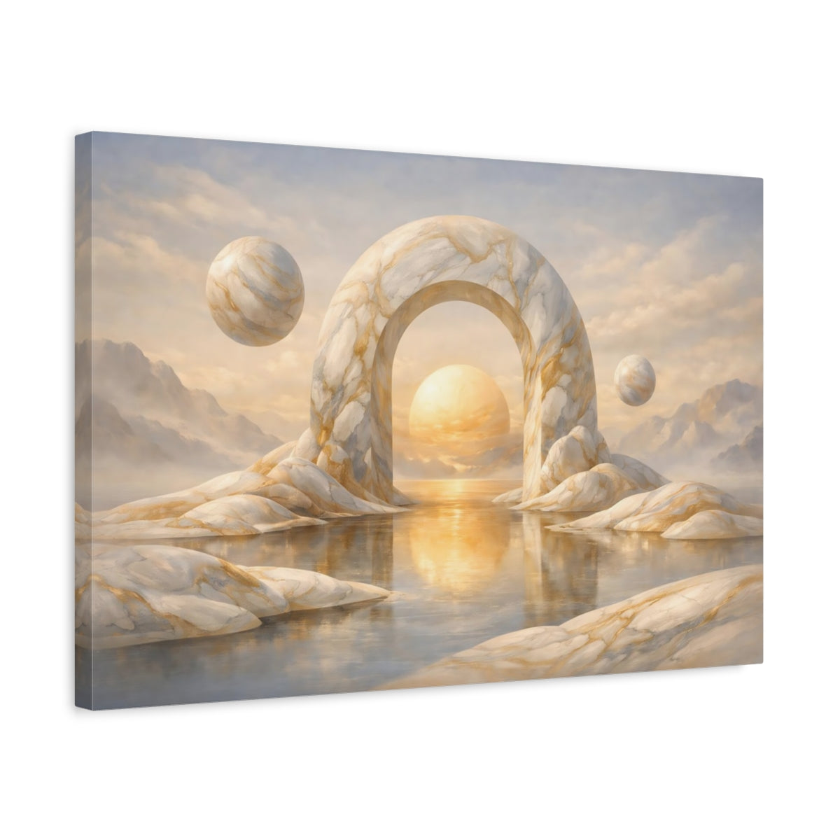 Vintage Marble Abstract Arch - Canvas Wall Art Print