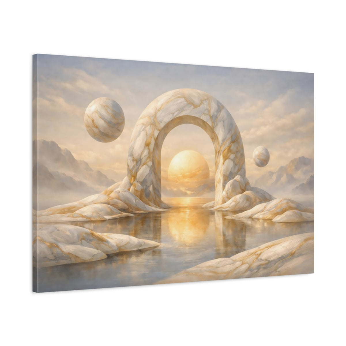 Vintage Marble Abstract Arch - Canvas Wall Art Print
